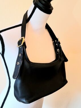 Coach Black Leather Interior Crossbody with Gold-Tone Zip